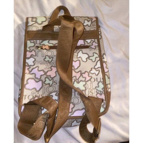TOUS‎ Kaos Icon Feminine Beige multicolored Leather Backpack Pre Own Puzzle Y2K main image 7